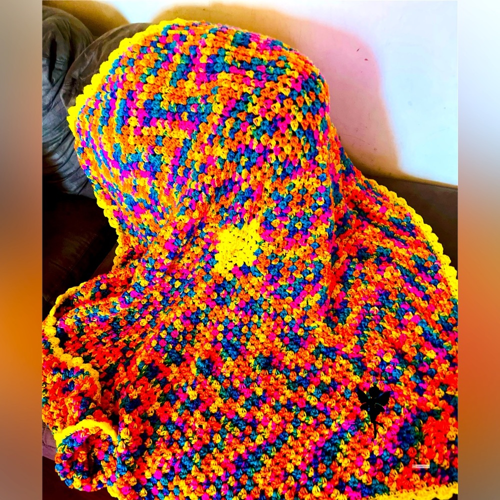 Handmade Crochet baby blanket $35